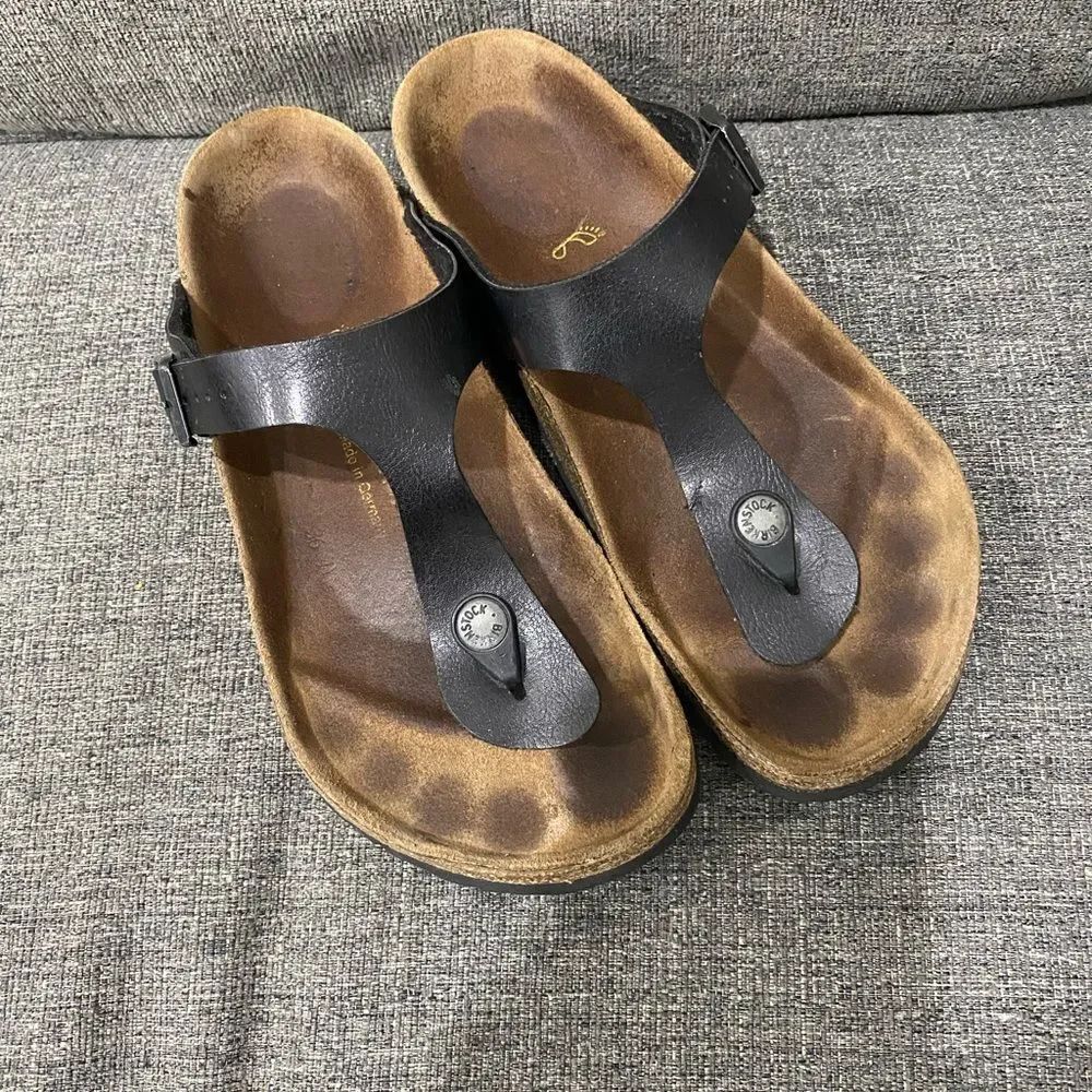 Birkenstock Gizeh Black Sandals Women Size 7